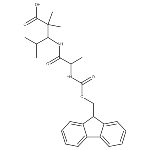 3-[(2S)-2-({[(9H-fluoren-9-yl)methoxy]carbonyl}amino)propanamido]-2,2,4-trimethylpentanoic acid Structure