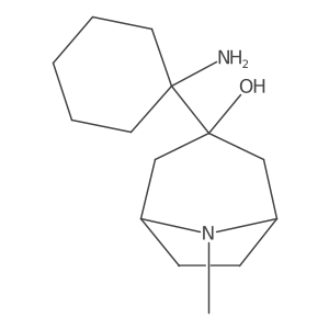 3-(1-Aminocyclohexyl)-8-methyl-8-azabicyclo[3.2.1]octan-3-ol结构式