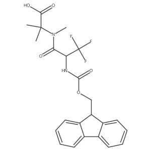 2-[2-({[(9H-fluoren-9-yl)methoxy]carbonyl}amino)-3,3,3-trifluoro-N-methylpropanamido]-2-methylpropanoic acid Structure