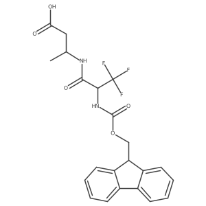 3-[2-({[(9H-fluoren-9-yl)methoxy]carbonyl}amino)-3,3,3-trifluoropropanamido]butanoic acid结构式