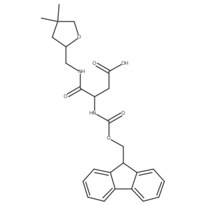 3-{[(4,4-dimethyloxolan-2-yl)methyl]carbamoyl}-3-({[(9H-fluoren-9-yl)methoxy]carbonyl}amino)propanoic acid结构式