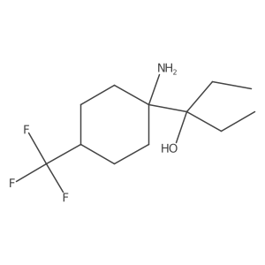 3-[1-Amino-4-(trifluoromethyl)cyclohexyl]pentan-3-ol结构式