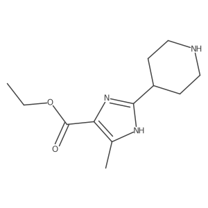 ethyl 4-methyl-2-(piperidin-4-yl)-1H-imidazole-5-carboxylate结构式