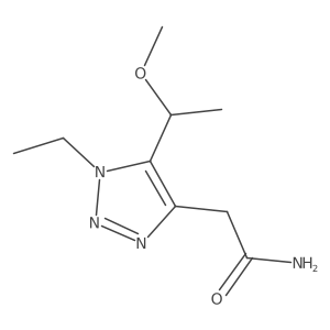 2-[1-ethyl-5-(1-methoxyethyl)-1H-1,2,3-triazol-4-yl]acetamide结构式