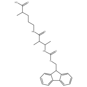 5-[3-({[(9H-fluoren-9-yl)methoxy]carbonyl}amino)-2-methylbutanamido]-2-methylpentanoic acid Structure