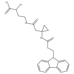4-{2-[1-({[(9H-fluoren-9-yl)methoxy]carbonyl}amino)cyclopropyl]acetamido}-2-hydroxybutanoic acid Structure