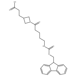 3-{1-[5-({[(9H-fluoren-9-yl)methoxy]carbonyl}amino)pentanoyl]azetidin-3-yl}propanoic acid Structure