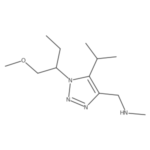 {[1-(1-methoxybutan-2-yl)-5-(propan-2-yl)-1H-1,2,3-triazol-4-yl]methyl}(methyl)amine Structure