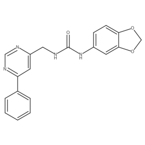 1-(Benzo[d][1,3]dioxol-5-yl)-3-((6-phenylpyrimidin-4-yl)methyl)urea结构式