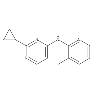 2-cyclopropyl-N-(3-methylpyridin-2-yl)pyrimidin-4-amine Structure