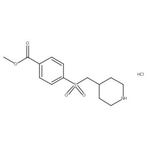 4-(Piperidin-4-ylmethanesulfonyl)benzoic acid methyl ester hydrochloride Structure