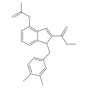 Methyl 4-acetoxy-n-(3,4-difluorobenzyl)indole-2-carboxylate Structure