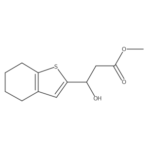methyl (3R)-3-hydroxy-3-(4,5,6,7-tetrahydro-1-benzothiophen-2-yl)propanoate结构式