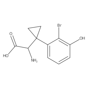 2-Amino-2-[1-(2-bromo-3-hydroxyphenyl)cyclopropyl]acetic acid Structure