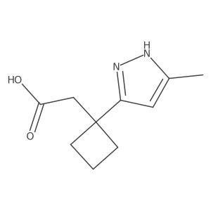 2-[1-(5-methyl-1H-pyrazol-3-yl)cyclobutyl]acetic acid结构式