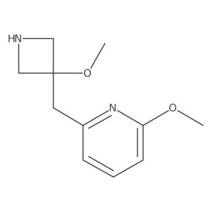 2-Methoxy-6-[(3-methoxyazetidin-3-yl)methyl]pyridine Structure