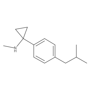 N-methyl-1-[4-(2-methylpropyl)phenyl]cyclopropan-1-amine结构式
