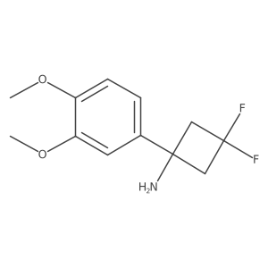 1-(3,4-Dimethoxyphenyl)-3,3-difluorocyclobutan-1-amine结构式