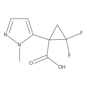 2,2-difluoro-1-(1-methyl-1H-pyrazol-5-yl)cyclopropane-1-carboxylic acid Structure
