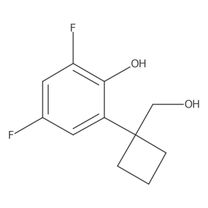 2,4-Difluoro-6-[1-(hydroxymethyl)cyclobutyl]phenol结构式