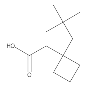 2-[1-(2,2-Dimethylpropyl)cyclobutyl]acetic acid结构式