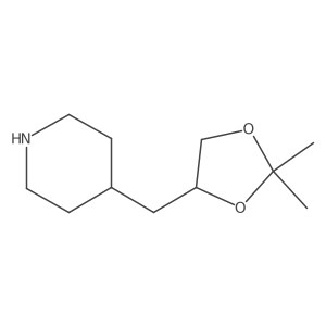 4-[(2,2-Dimethyl-1,3-dioxolan-4-yl)methyl]piperidine结构式