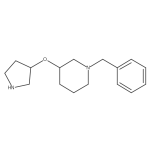 1-Benzyl-3-(((S)-pyrrolidin-3-yl)oxy)piperidine结构式