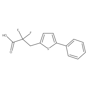 2,2-Difluoro-3-(5-phenylthiophen-2-yl)propanoic acid Structure