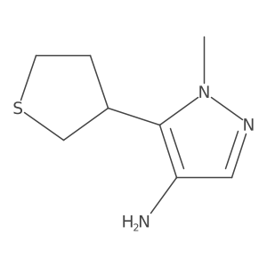 1-methyl-5-(thiolan-3-yl)-1H-pyrazol-4-amine结构式