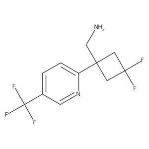 {3,3-Difluoro-1-[5-(trifluoromethyl)pyridin-2-yl]cyclobutyl}methanamine结构式