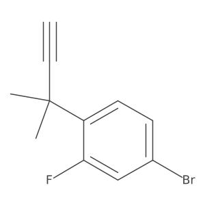 4-Bromo-2-fluoro-1-(2-methylbut-3-yn-2-yl)benzene Structure