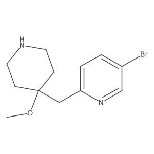 5-Bromo-2-[(4-methoxypiperidin-4-yl)methyl]pyridine Structure