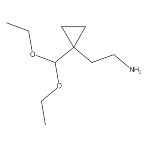 2-[1-(Diethoxymethyl)cyclopropyl]ethan-1-amine Structure