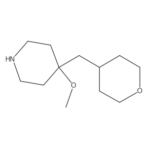 4-Methoxy-4-[(oxan-4-yl)methyl]piperidine Structure