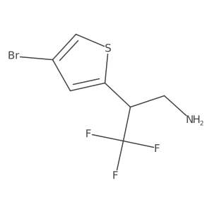 2-(4-Bromothiophen-2-yl)-3,3,3-trifluoropropan-1-amine结构式
