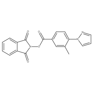 1,3-dioxo-2,3-dihydro-1H-isoindol-2-yl 3-methyl-4-(1H-pyrazol-1-yl)benzoate结构式
