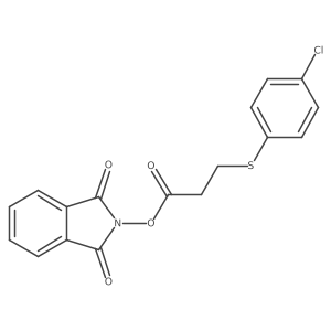 1,3-dioxo-2,3-dihydro-1H-isoindol-2-yl 3-[(4-chlorophenyl)sulfanyl]propanoate结构式