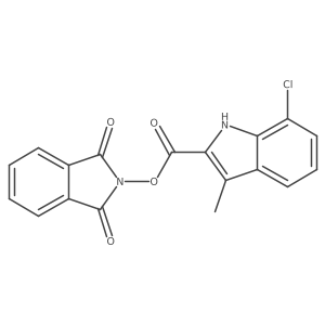 1,3-dioxo-2,3-dihydro-1H-isoindol-2-yl 7-chloro-3-methyl-1H-indole-2-carboxylate结构式