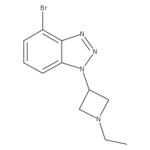 4-bromo-1-(1-ethylazetidin-3-yl)-1H-1,2,3-benzotriazole结构式