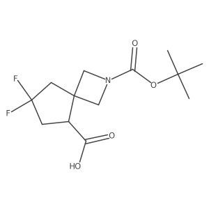 (S)-2-(tert-Butoxycarbonyl)-7,7-difluoro-2-azaspiro[3.4]octane-5-carboxylic acid Structure