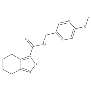 N-[(6-methoxypyridin-3-yl)methyl]-4,5,6,7-tetrahydro-2,1-benzoxazole-3-carboxamide Structure