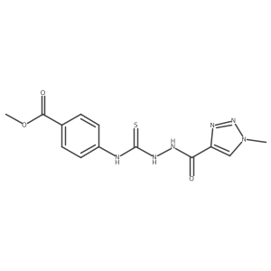 Methyl 4-[[(1-methyltriazole-4-carbonyl)amino]carbamothioylamino]benzoate结构式
