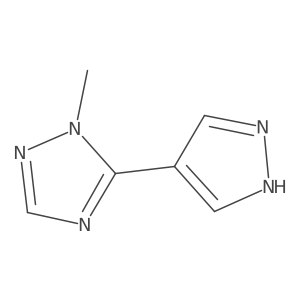 1-Methyl-5-(1H-pyrazol-4-yl)-1H-1,2,4-triazole结构式