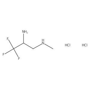 3,3,3-Trifluoro-1-N-methylpropane-1,2-diamine;dihydrochloride结构式