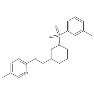 5-Methyl-2-{[1-(3-methylbenzenesulfonyl)piperidin-3-yl]methoxy}pyrimidine结构式