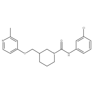 N-(3-chlorophenyl)-3-{[(2-methylpyridin-4-yl)oxy]methyl}piperidine-1-carboxamide结构式
