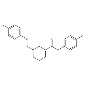 2-(4-Fluorophenyl)-1-(3-{[(5-methylpyrimidin-2-yl)oxy]methyl}piperidin-1-yl)ethan-1-one Structure