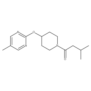 3-Methyl-1-{4-[(5-methylpyrimidin-2-yl)oxy]piperidin-1-yl}butan-1-one结构式