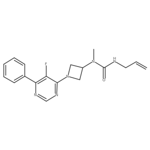 1-[1-(5-Fluoro-6-phenylpyrimidin-4-yl)azetidin-3-yl]-1-methyl-3-prop-2-enylurea Structure