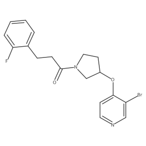 1-[3-(3-Bromopyridin-4-yl)oxypyrrolidin-1-yl]-3-(2-fluorophenyl)propan-1-one Structure